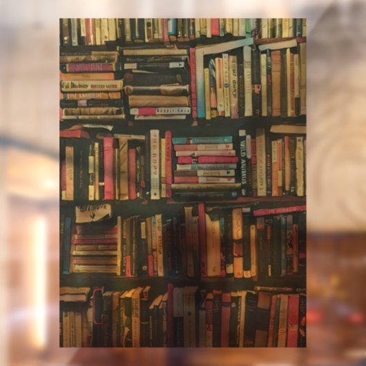 Cool Library lover-cadeau Raamsticker (Vel 2)