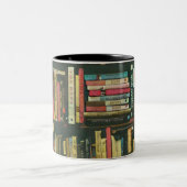 Cool library lover gift tweekleurige koffiemok (Center)