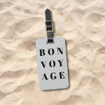 Cool lichtgrijs zwart vet bon reis bagagelabel<br><div class="desc">Eenvoudig volledig aanpasbaar bagagelabel ontwerp met een lichtgrijze achtergrond,  zwarte vetgedrukte lettertypen. Perfect cadeau idee.</div>