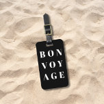 Cool lichtgrijs zwart vet bon reis bagagelabel<br><div class="desc">Eenvoudig volledig aanpasbaar bagagelabel ontwerp met lichtgrijze/zwarte achtergrond,  witte vetgedrukte lettertypen. Perfect cadeau idee.</div>