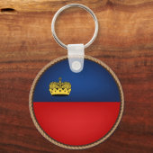 Cool Liechtenstein Vlag Zegel Sleutelhanger (Voorkant)