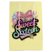 Cool lieve 16e verjaardag partij medium cadeauzakje (Achterkant)