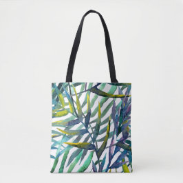 Cool lieve illustratie waterverf kleurrijke blader tote bag