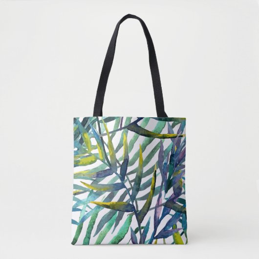 Cool lieve illustratie waterverf kleurrijke blader tote bag (Voorkant)