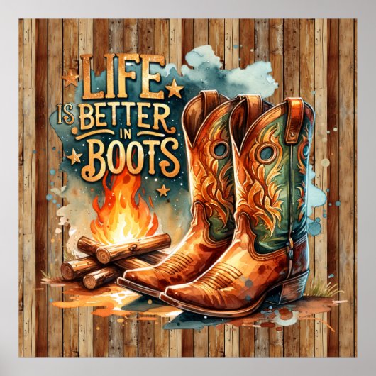Cool life betere laarzen Western Poster (Voorkant)