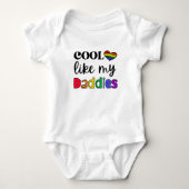 Cool Like My Daddies Pride LGBTQ Baby Bodysuit (Voorkant)