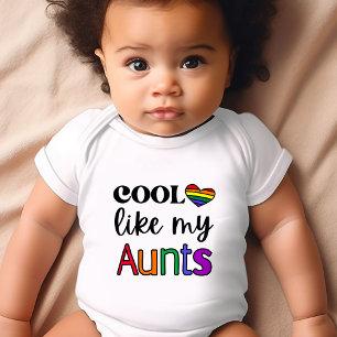 Cool Like My Tantes Pride LGBTQ Baby Bodysuit
