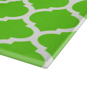 Cool Lime Green Moroccan Quatrefoil Pattern Snijplank (Hoek)