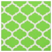 Cool Lime Green Moroccan Quatrefoil Pattern Stof (Swatch)
