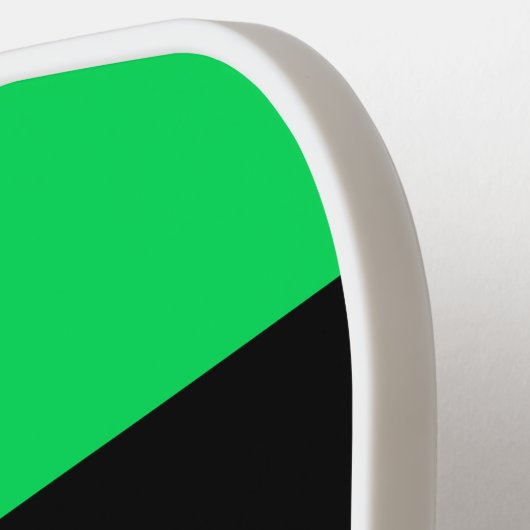 Cool Lime Green Wide Center Black Stripe MOM-tekst Pickleball Paddle (Links Detail)