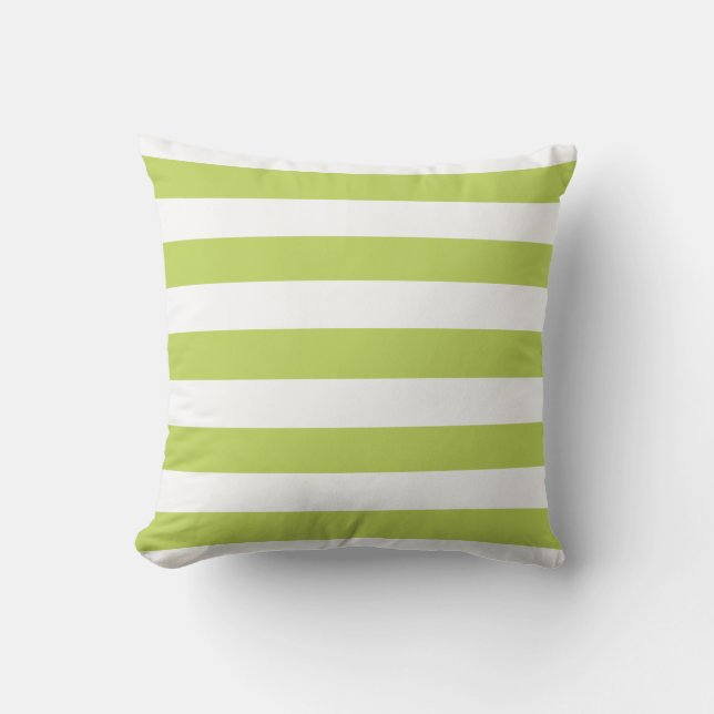 Cool Limoen Nautical Stripes Pattern OutdoorKussen Buitenkussen (Voorkant)