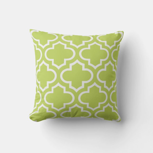 Cool Limoen Outdoor Pillow Quatrefoil Buitenkussen (Voorkant)