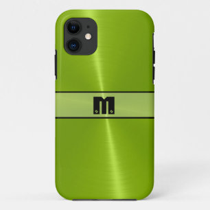 Cool Limoen Shiny Stainless Steel Metal 2 iPhone 11 Hoesje