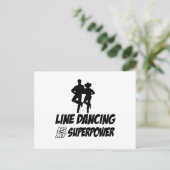 Cool LINE DANCE design Briefkaart (Staand voorkant)