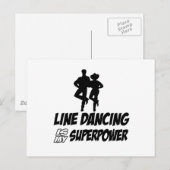 Cool LINE DANCE design Briefkaart (Voorkant / Achterkant)