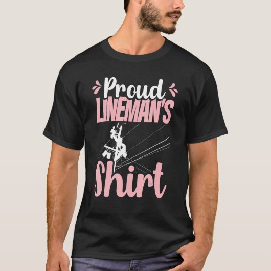 Cool Lineman Wife Proud Lineman's T-shirt (Voorkant)