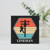 Cool Lineman  zonsondergang Kaart (Staand voorkant)