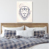 Cool lion canvas afdruk (Insitu (Slaapkamer))