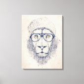 Cool lion canvas afdruk (Voorkant)