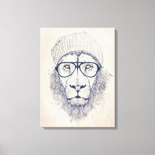 Cool lion canvas afdruk (Voorkant)