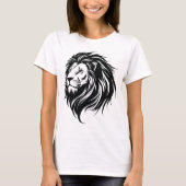 Cool Lion Drawing T-Shirt – Artistic & Bold Graphi (Voorkant)