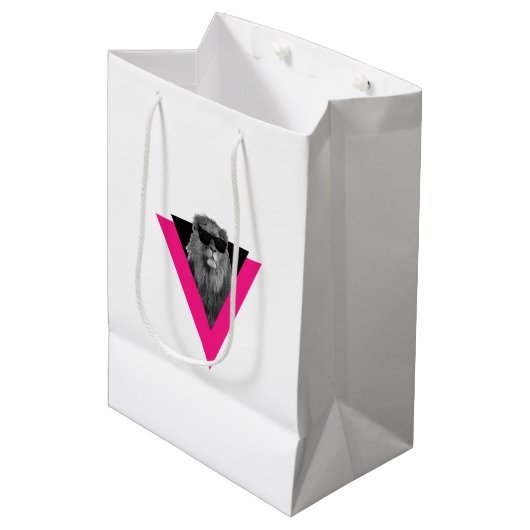 Cool Lion Gift Bag Medium Cadeauzakje (Voorkant Gekanteld)