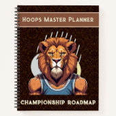 Cool Lion Gifts voor Basketbal Lovers Coach Fans Notitieboek (Voorkant)