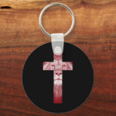 Cool Lion Judah Cross Jesus Gift voor christenen Sleutelhanger (Voorkant)