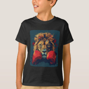 Cool Lion met bokshandschoenen kostuum T-shirt