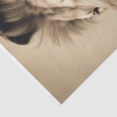 Cool Lion met hoofdtelefoon Roken decoupage / tiss Tissuepapier (Detail)