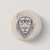 Cool lion ronde button 3,2 cm (Voorkant)