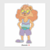 Cool Lion Sticker (Vel)