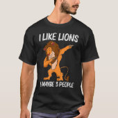 Cool Lion voor mannen Oerwoud Safari Animal T-shirt (Voorkant)