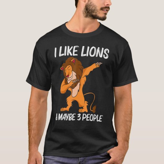 Cool Lion voor mannen Oerwoud Safari Animal T-shirt (Voorkant)