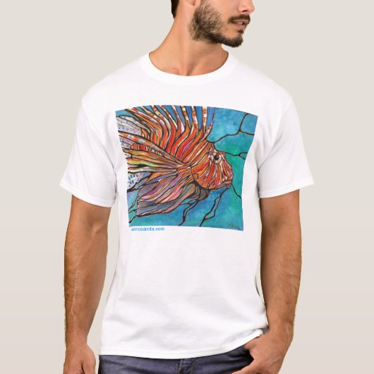 Cool Lionfish Tropical Fish Turkeyfish t-shirt ART (Voorkant)