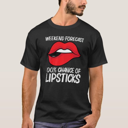 Cool Lipstick For Men Women Cosmetic Makeup T-shirt (Voorkant)