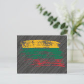 Cool Litouws vlagontwerp Briefkaart (Staand voorkant)