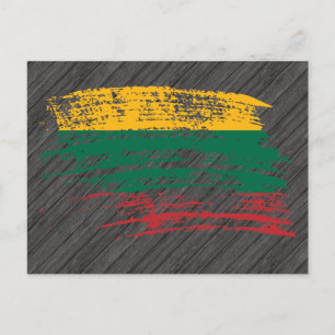 Cool Litouws vlagontwerp Briefkaart