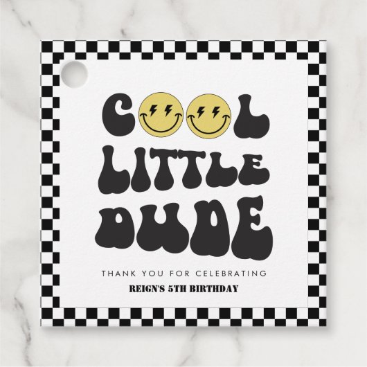 Cool Little Dude | Jongens Lees aangepaste verjaar Bedankjes Labels (Voorkant)