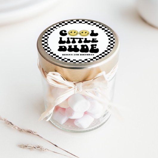 Cool Little Dude | Jongens Rad Kinder 5e Verjaarda Ronde Sticker