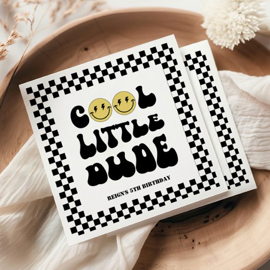 Cool Little Dude | Jongens Rad Kinder 5e Verjaarda Servet