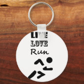 Cool Live Love Runners Art Design Sleutelhanger (Voorkant)