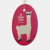 Cool Llama-aangepaste naam en ornament in kleur (Links)