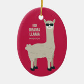 Cool Llama-aangepaste naam en ornament in kleur (Voorkant)