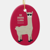 Cool Llama-aangepaste naam en ornament in kleur (Achterkant)