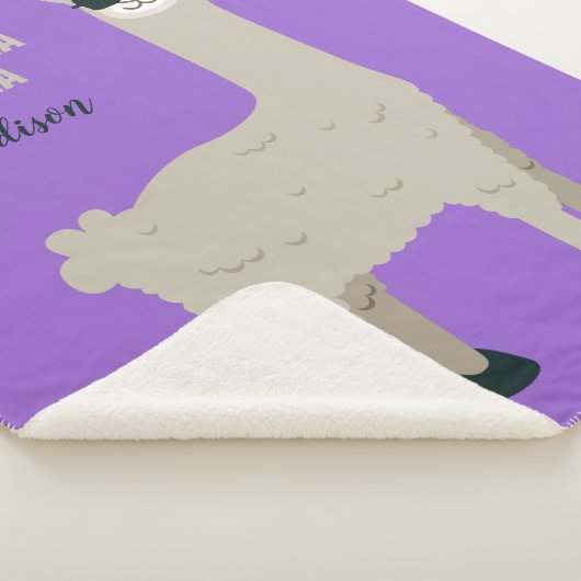 Cool Llama aangepaste naam & kleur dekens (3/4)