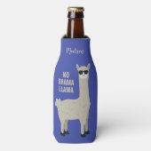 Cool Llama aangepaste naam & kleur fles koeler (Fles Voorkant)