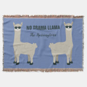 Cool Llama aangepaste naam & kleur gooien deken (Voorkant)