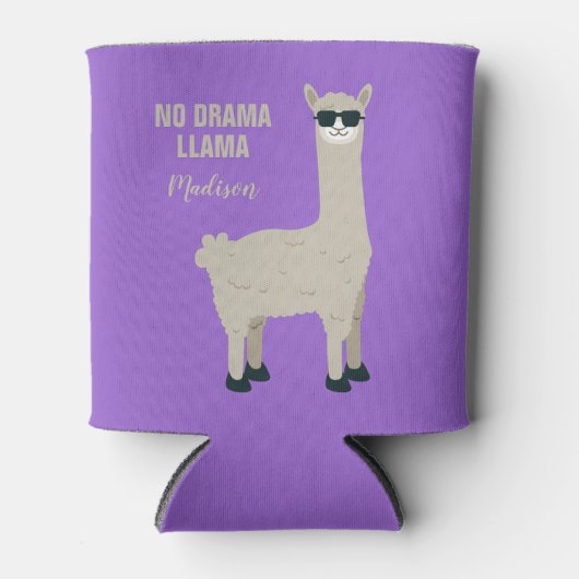 Cool Llama aangepaste naam & kleur koelbox Blikjeskoeler (Voorkant)