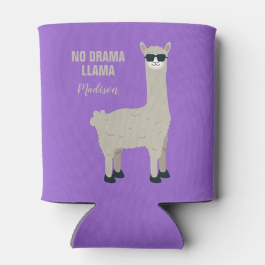 Cool Llama aangepaste naam & kleur koelbox Blikjeskoeler (Achterkant)